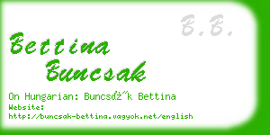 bettina buncsak business card